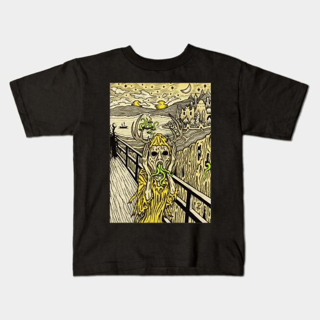 Scream in Yellow - Azhmodai 2018 Kids T-Shirt by azhmodai